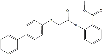 methyl 2-{[([1,1'-biphenyl]-4-yloxy)acetyl]amino}benzoate Structure