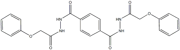 2-phenoxy-N'-(4-{[2-(phenoxyacetyl)hydrazino]carbonyl}benzoyl)acetohydrazide 结构式