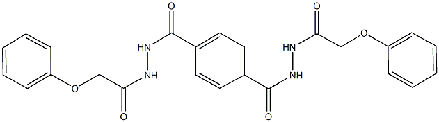 2-phenoxy-N'-(4-{[2-(phenoxyacetyl)hydrazino]carbonyl}benzoyl)acetohydrazide 化学構造式