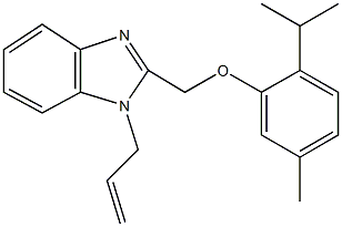 1-allyl-2-[(2-isopropyl-5-methylphenoxy)methyl]-1H-benzimidazole Structure