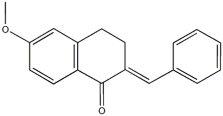 2-benzylidene-6-methoxy-3,4-dihydro-1(2H)-naphthalenone Structure