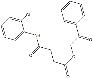 2-oxo-2-phenylethyl 4-(2-chloroanilino)-4-oxobutanoate Struktur