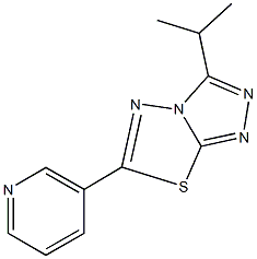 3-isopropyl-6-(3-pyridinyl)[1,2,4]triazolo[3,4-b][1,3,4]thiadiazole,,结构式