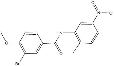 3-bromo-N-{5-nitro-2-methylphenyl}-4-methoxybenzamide,,结构式