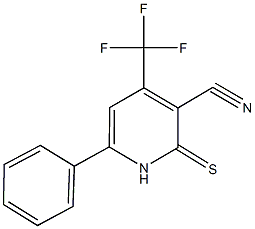 6-phenyl-2-thioxo-4-(trifluoromethyl)-1,2-dihydro-3-pyridinecarbonitrile Structure
