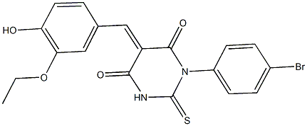1-(4-bromophenyl)-5-(3-ethoxy-4-hydroxybenzylidene)-2-thioxodihydro-4,6(1H,5H)-pyrimidinedione