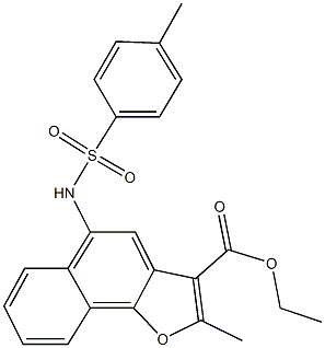 ethyl 2-methyl-5-{[(4-methylphenyl)sulfonyl]amino}naphtho[1,2-b]furan-3-carboxylate Structure