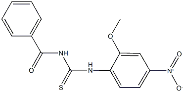 N-benzoyl-N'-{4-nitro-2-methoxyphenyl}thiourea,,结构式