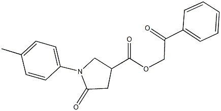 2-oxo-2-phenylethyl 1-(4-methylphenyl)-5-oxo-3-pyrrolidinecarboxylate