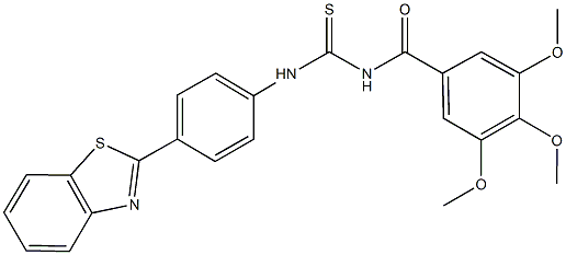 N-[4-(1,3-benzothiazol-2-yl)phenyl]-N'-(3,4,5-trimethoxybenzoyl)thiourea Struktur