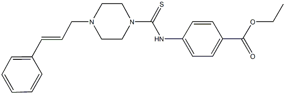 ethyl 4-{[(4-cinnamyl-1-piperazinyl)carbothioyl]amino}benzoate Struktur
