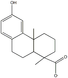 6-hydroxy-1,4a-dimethyl-1,2,3,4,4a,9,10,10a-octahydro-1-phenanthrenecarboxylic acid,,结构式