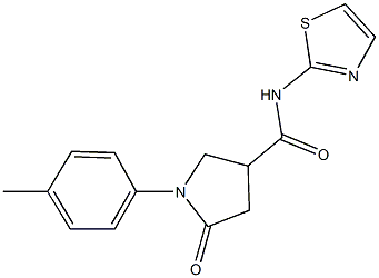 1-(4-methylphenyl)-5-oxo-N-(1,3-thiazol-2-yl)-3-pyrrolidinecarboxamide