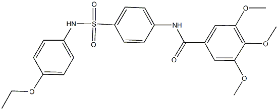 N-{4-[(4-ethoxyanilino)sulfonyl]phenyl}-3,4,5-trimethoxybenzamide 化学構造式