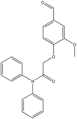 2-(4-formyl-2-methoxyphenoxy)-N,N-diphenylacetamide Struktur