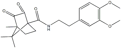 N-[2-(3,4-dimethoxyphenyl)ethyl]-4,7,7-trimethyl-2,3-dioxobicyclo[2.2.1]heptane-1-carboxamide Structure
