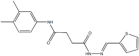 N-(3,4-dimethylphenyl)-4-oxo-4-[2-(thien-2-ylmethylene)hydrazino]butanamide Structure