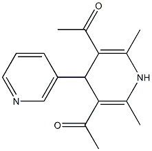 1-(5-acetyl-2,6-dimethyl-1,4-dihydro-3',4-bipyridin-3-yl)ethanone 化学構造式
