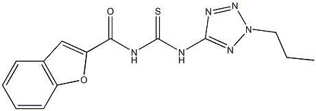 N-(1-benzofuran-2-ylcarbonyl)-N'-(2-propyl-2H-tetraazol-5-yl)thiourea Structure