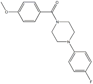1-(4-fluorophenyl)-4-(4-methoxybenzoyl)piperazine,,结构式