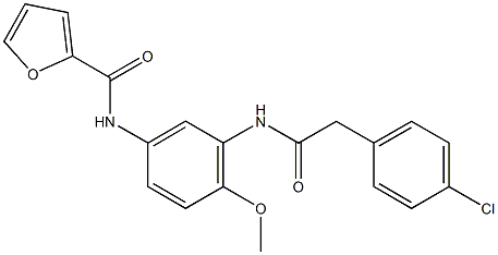 N-(3-{[(4-chlorophenyl)acetyl]amino}-4-methoxyphenyl)-2-furamide Structure