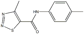 4-methyl-N-(4-methylphenyl)-1,2,3-thiadiazole-5-carboxamide,,结构式