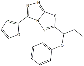 1-[3-(2-furyl)[1,2,4]triazolo[3,4-b][1,3,4]thiadiazol-6-yl]propyl phenyl ether