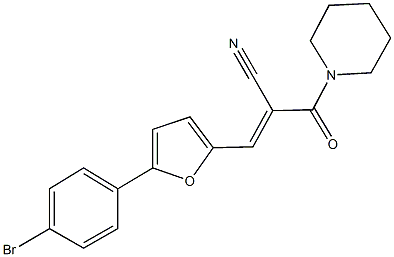 3-[5-(4-bromophenyl)-2-furyl]-2-(1-piperidinylcarbonyl)acrylonitrile