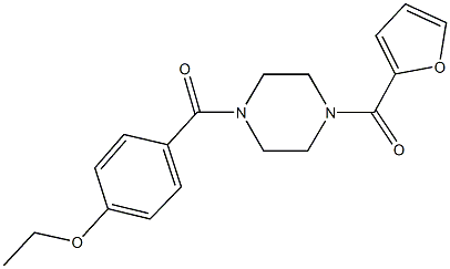 ethyl 4-{[4-(2-furoyl)-1-piperazinyl]carbonyl}phenyl ether 结构式