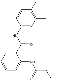 2-(butyrylamino)-N-(3,4-dimethylphenyl)benzamide Structure