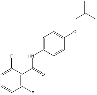 2,6-difluoro-N-{4-[(2-methyl-2-propenyl)oxy]phenyl}benzamide,,结构式