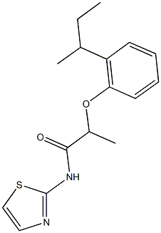 2-[2-(sec-butyl)phenoxy]-N-(1,3-thiazol-2-yl)propanamide Structure