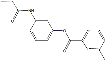 3-(propionylamino)phenyl 3-methylbenzoate 结构式
