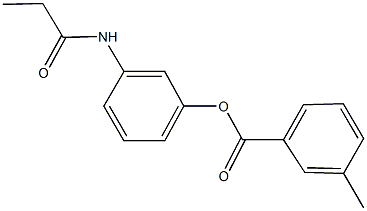 3-(propionylamino)phenyl 3-methylbenzoate 化学構造式