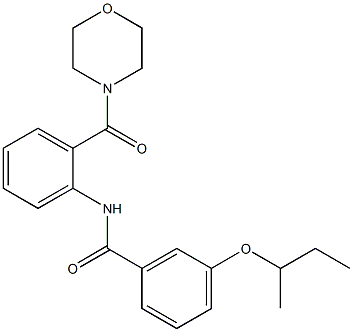3-(sec-butoxy)-N-[2-(4-morpholinylcarbonyl)phenyl]benzamide 化学構造式