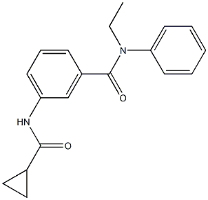 3-[(cyclopropylcarbonyl)amino]-N-ethyl-N-phenylbenzamide Structure