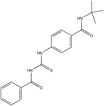 4-{[(benzoylamino)carbothioyl]amino}-N-(tert-butyl)benzamide,,结构式
