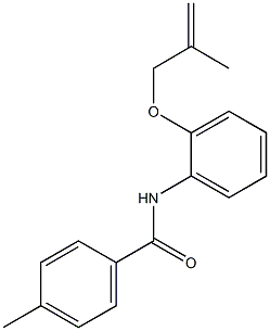 4-methyl-N-{2-[(2-methyl-2-propenyl)oxy]phenyl}benzamide Structure