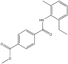 methyl 4-[(2-ethyl-6-methylanilino)carbonyl]benzoate Struktur