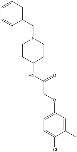 N-(1-benzyl-4-piperidinyl)-2-(4-chloro-3-methylphenoxy)acetamide Structure