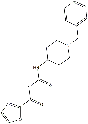 N-(1-benzyl-4-piperidinyl)-N'-(2-thienylcarbonyl)thiourea Structure