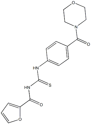 N-(2-furoyl)-N'-[4-(4-morpholinylcarbonyl)phenyl]thiourea Struktur