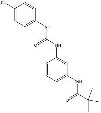 N-(3-{[(4-chloroanilino)carbonyl]amino}phenyl)-2,2-dimethylpropanamide Struktur