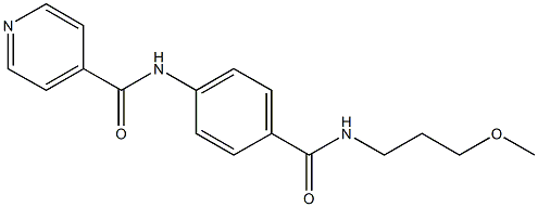N-(4-{[(3-methoxypropyl)amino]carbonyl}phenyl)isonicotinamide,,结构式