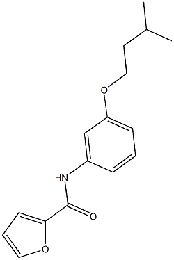 N-[3-(isopentyloxy)phenyl]-2-furamide,,结构式