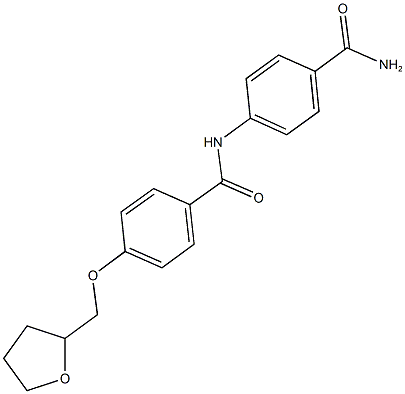 N-[4-(aminocarbonyl)phenyl]-4-(tetrahydro-2-furanylmethoxy)benzamide Structure