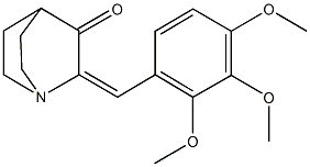 2-(2,3,4-trimethoxybenzylidene)quinuclidin-3-one Structure