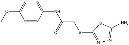 2-[(5-amino-1,3,4-thiadiazol-2-yl)sulfanyl]-N-(4-methoxyphenyl)acetamide