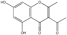 3-acetyl-5,7-dihydroxy-2-methyl-4H-chromen-4-one Structure