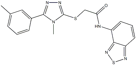 N-(2,1,3-benzothiadiazol-4-yl)-2-{[4-methyl-5-(3-methylphenyl)-4H-1,2,4-triazol-3-yl]sulfanyl}acetamide Struktur